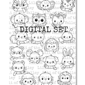 LOTV Digi-stempelset: wuivende dieren, digitaal