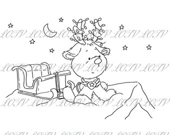 LOTV Digi Stamp - IH - Rooftop Reindeer - Digital