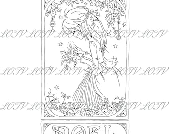 LOTV Digi Stamp - AS - Seasons Girls - Noel, JPEG, Cute, Girl, Birthday, Sweet, Female, Digital, Artwork