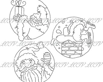 LOTV Digi Stamp - AS - Trio Santa, JPEG, Digital