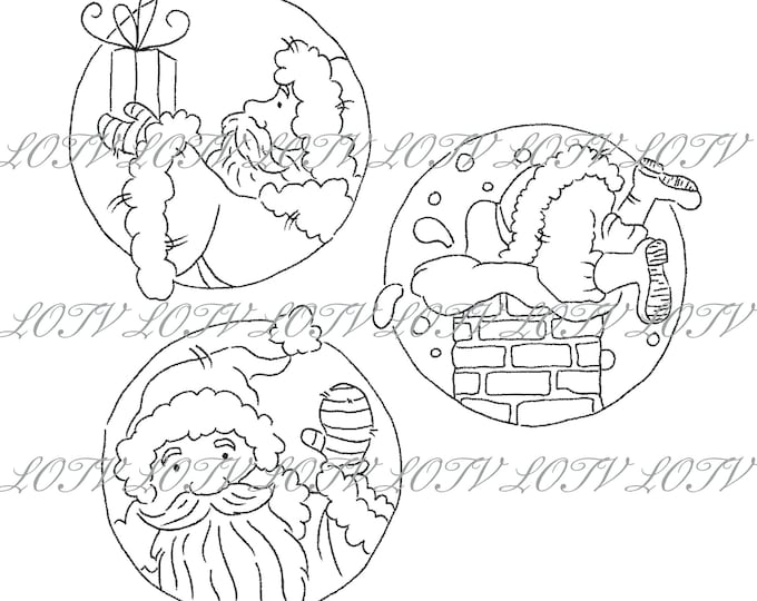 LOTV Digi Stamp - AS - Trio Santa, JPEG, Digital