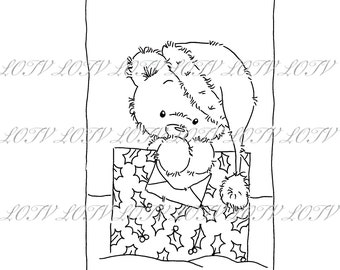 LOTV Digi Stamp - IH - Festive Ted - Digital