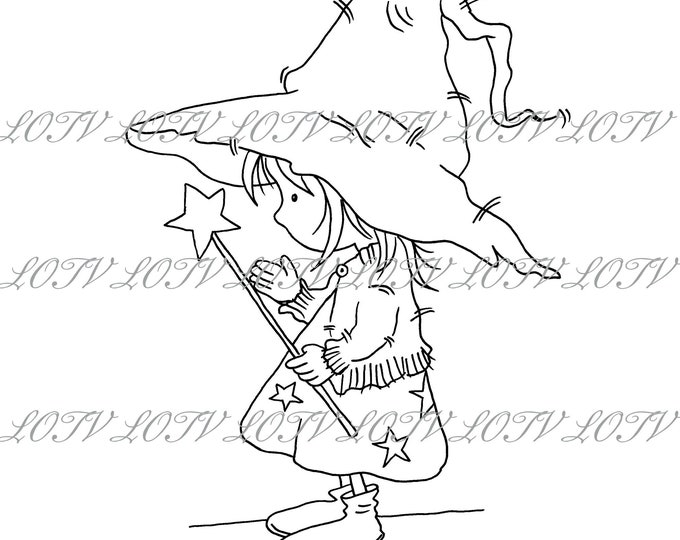 LOTV Digi Stamp - AS - Cute Witch, Digital