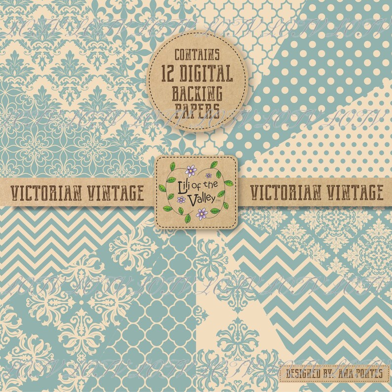 LOTV Backing Paper Set - AP - Victorian Vintage, JPEG, Digital - Etsy