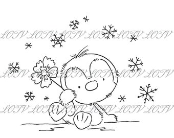 LOTV Digi Stamp - IH - Snow Cute, JPEG, Christmas, Xmas, Noel, Festive, Snow, Digital