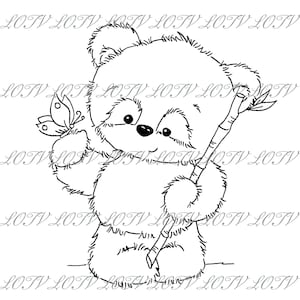 LOTV Digi Stamp - Panda, JPEG, Fofo, Urso, Aniversário, Doce, Animal, Digital