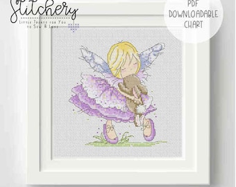 Fairy Lily - Hugs - Cross Stitch Downloadable Chart - PDF Pattern