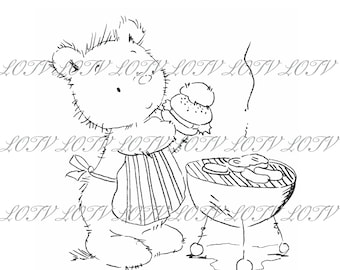 LOTV Digi Stamp - IH - Busy Bears - Just One More, JPEG, Boys, Men, Birthday, Male, Digital