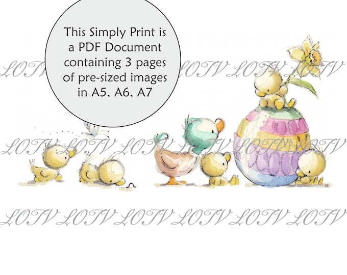 Lili of the Valley Full Colour Simply Print - IH - Easter Sweeties, 3 Page PDF Ready to Print Document, Digital