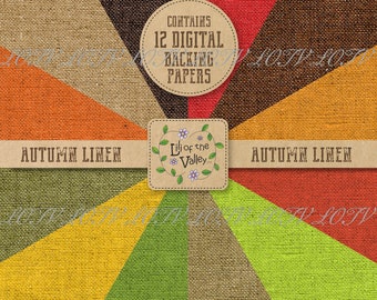 LOTV Backing Paper Set - AP - Autumn Linen, JPEG, Digital