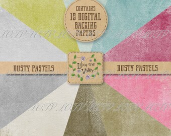 LOTV Backing Paper Set - Dusty Pastells, JPEG, Digital