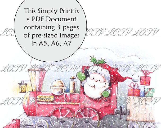 LOTV Full Colour Simply Print - IH - Santa Express, 3 Page PDF, Digital