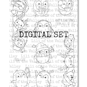 Conjunto de carimbos digitais LOTV - Snow Cute, Digital