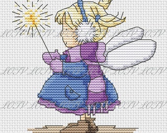 November Fairy - Cross Stitch Downloadable Chart - PDF Pattern