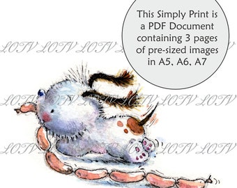 LOTV Full Colour Simply Print - IH - Sausage Snatcher, 3 Page PDF Ready to Print Document, Digital