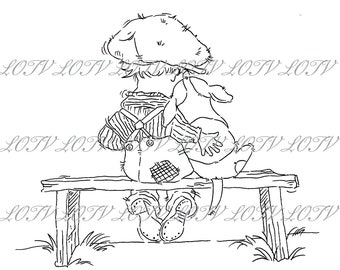 LOTV Digi Stamp - AS - Vintage Boys - Man's Best Friend, JPEG, Digital