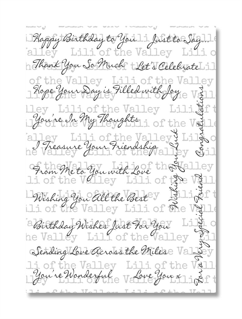 Handwritten Phrases A5 Stamp Set image 1