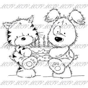 LOTV Digi Stamp - CG - Patch e Puss It takes Two, JPEG, Cachorro, Gato, Bolo, Digital