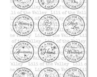 For You Circular Sentiments - A5 Stamp Set