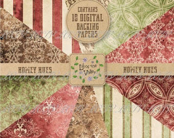 LOTV Backing Paper Set - Homey Hues, JPEG, Digital