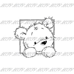 LOTV Digi Stamp- CG - James Peeping, JPEG, Lindo, Oso, Cumpleaños, Dulce, Animal, Digital