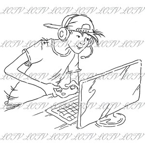 LOTV Digi Stamp - AS - Oliver Game Boy, Jpg, Jungen, Teenager, Männlich, Digital, Kunstwerk
