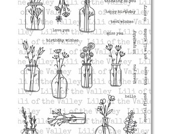 Vases of Flowers - A5 Stamp Set