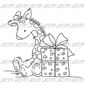 LOTV Digi Stamp - Jirafa de Juguete, JPEG, Bebé, Nuevo Bebé, Nacimiento, Digital