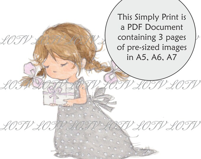 Lili of the Valley Full Colour Simply Print - AS - Grace Charity - 3 Page PDF Ready to Print Document, Girl, Digital