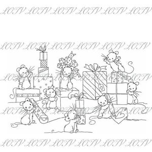 LOTV Digi Stamp - Cadeaux de fête, JPEG, numérique