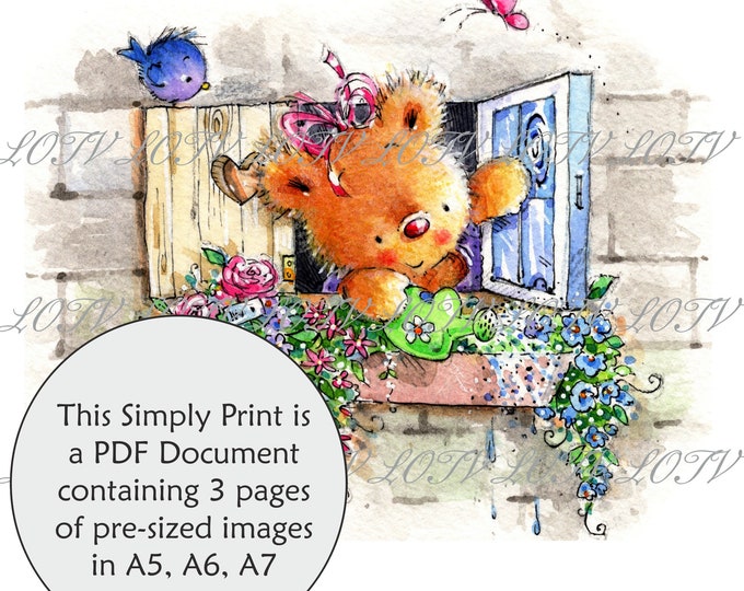 Lili of the Valley Full Colour Simply Print - IH - Window Box, 3 Page PDF Ready to Print Document, Digital