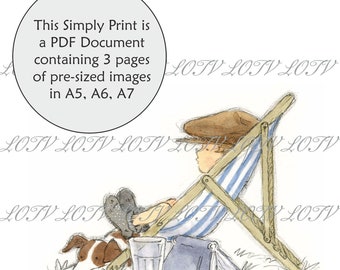 LOTV Full Colour Simply Print - AS - Take it Easy, 3 Page PDF Ready to Print Document, Digital