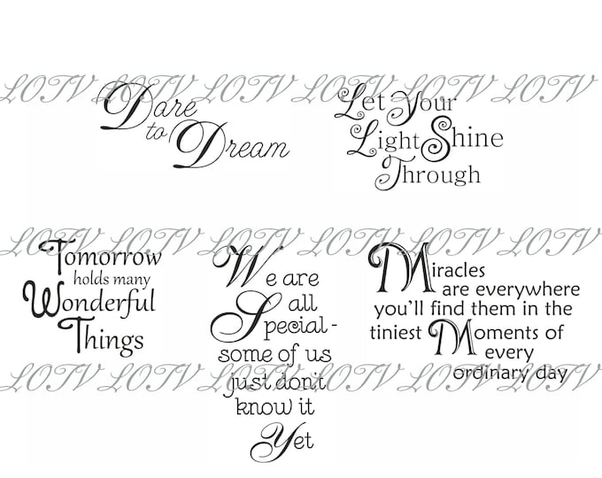 LOTV Digi Stamp Set - Inspirational Sentiments, Digital