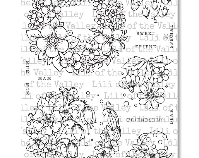 Magical Florals - A5 Stamp Set