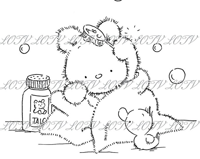 LOTV Digi Stamp - IH - Bathtime, JPEG, Baby, New Baby, Birth, Digital