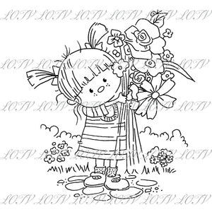 Timbro digitale Lotv - IH - Ragazza dei fiori, Jpg, digitale