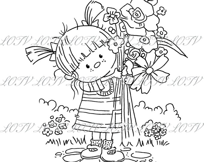 Lotv Digi Stamp - IH -  Flower Girl, Jpg, Digital