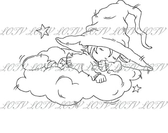 LOTV Digi Stamp - AS - Bruja soñolienta, Digital