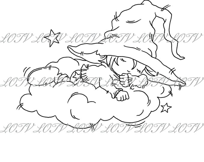 LOTV Digi Stamp - AS - Sleepy Witch, Digital