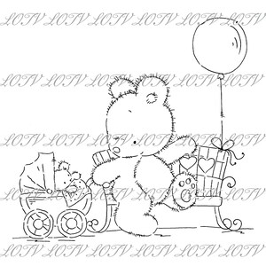 LOTV Digi Stamp - IH - Walkie Time, JPEG, Osos, Bebés, Digital