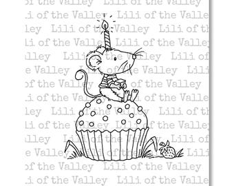 LOTV Digi Stamp - Maus Cupcake