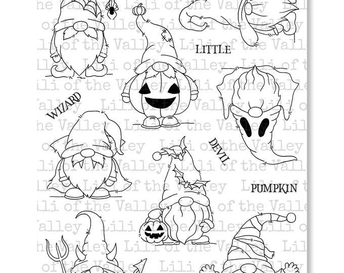 Halloween Gnomes - A5 Stamp Set