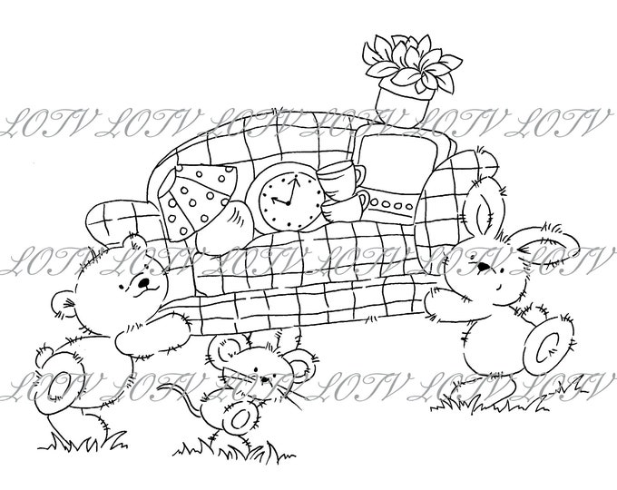 LOTV Digi Stamp - Moving Day, JPEG, Cute, Mice, New Home, Occasion, Animal, Digital