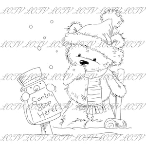 Sello digital LOTV - CG - James Santa Stop Here, JPEG, Navidad, Noel, Festivo, Nieve, Digital