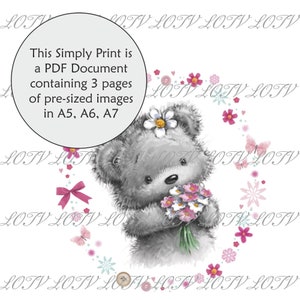 Impresión a todo color LOTV Simply Print - CG - Jenny Floral Border - Documento PDF de 3 páginas listo para imprimir, digital