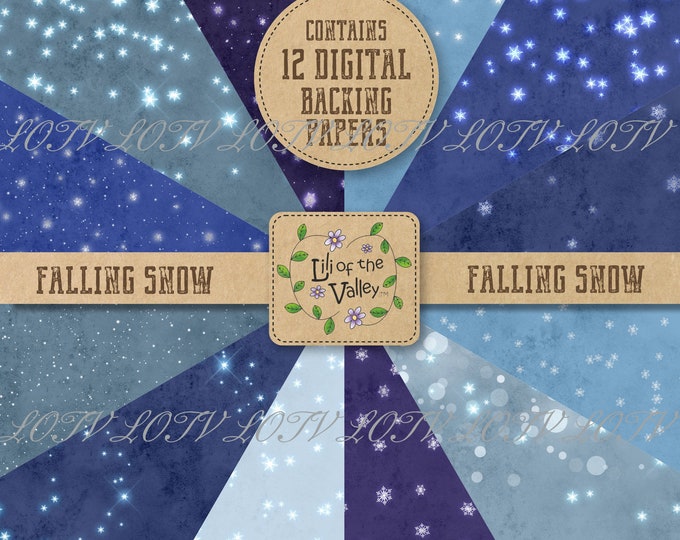 LOTV Backing Paper Set - KR - Falling Snow, Digital