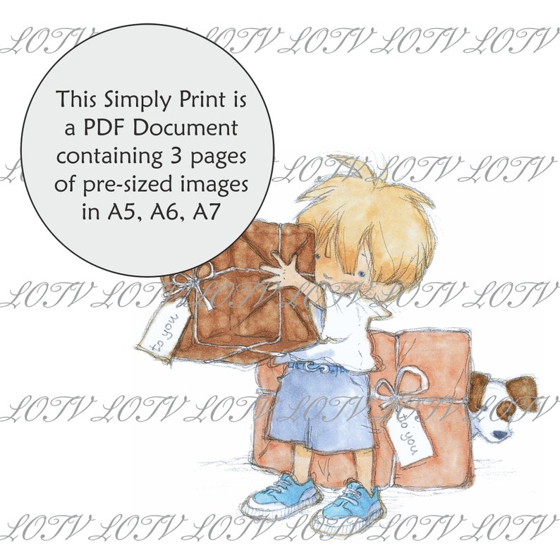 AS 3 Page PDF Ready to Print Document Digital Big Present Lili of the Valley Full Colour Simply Print