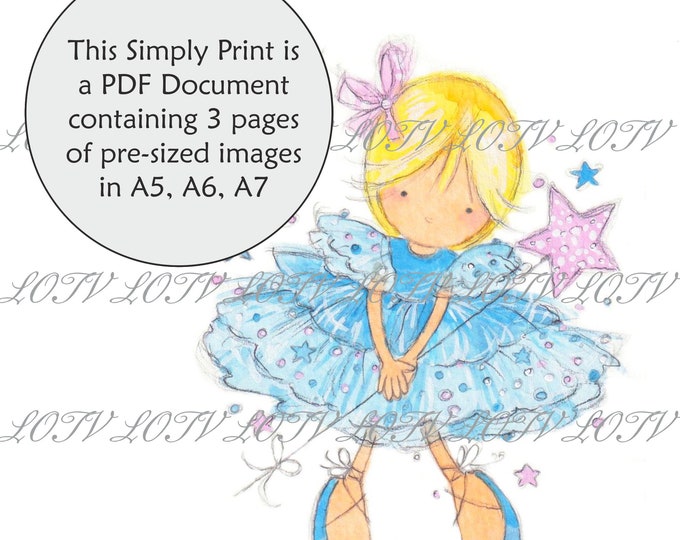 Lili of the Valley Full Colour Simply Print - AS - Lily Fairy Magic, 3 Page PDF Ready to Print Document, Digital