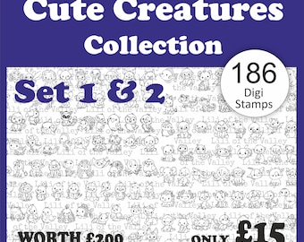 LOTV Mega Digi Stamp Set 1 & 2 - 186 Cute Creatures