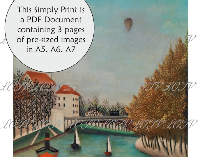 LOTV Full Colour Simply Print - Pont de Sevres 1908 - Henri Rousseau - 3 Page PDF